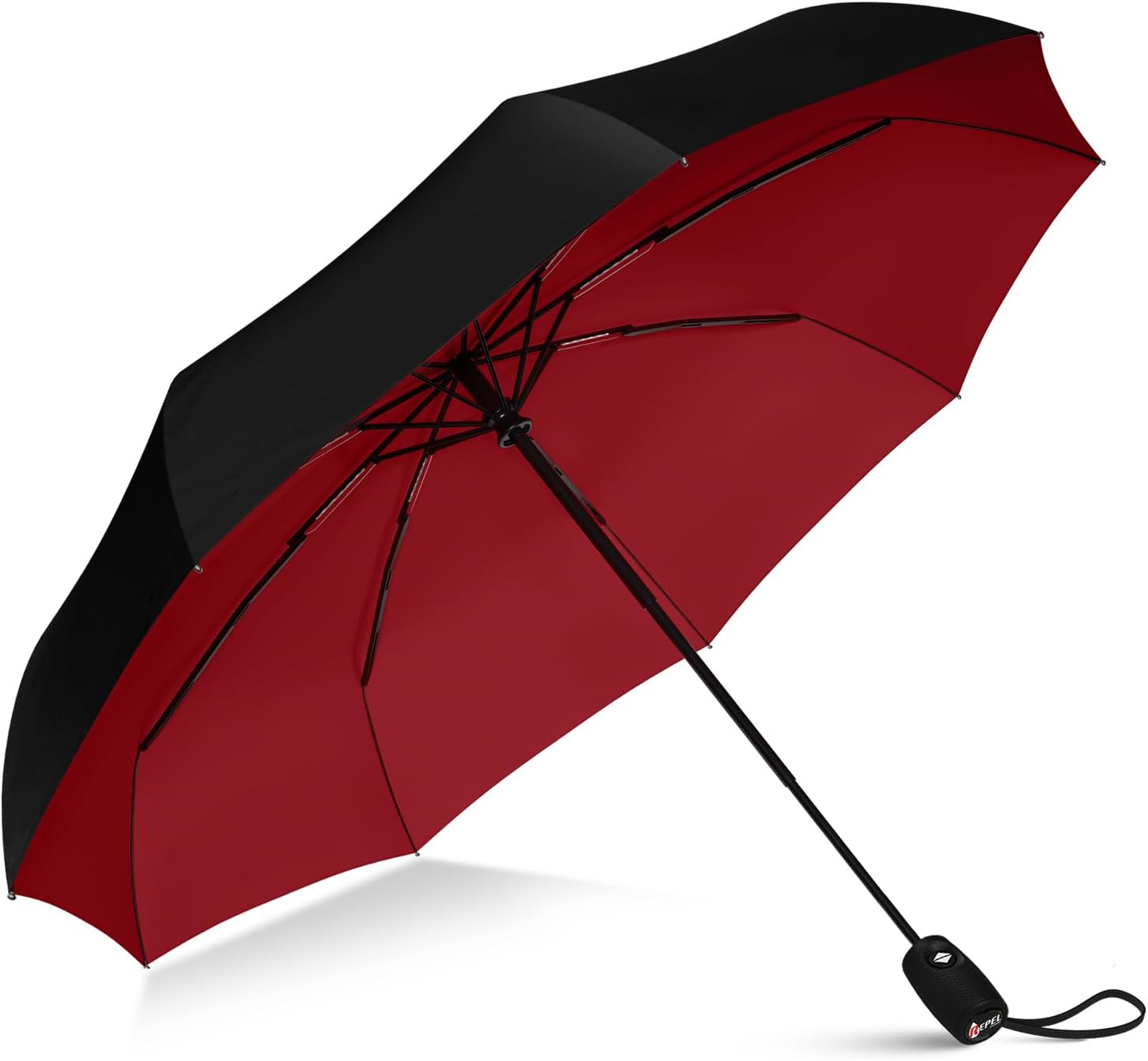 Windproof Travel Umbrella - Compact & Withstands Winds up to 100MPH. Strongest Premium Auto Folding Umbrella for Rain and Sun - Durable. Light & Portable for Women & Men. Fits Backpack & Cars