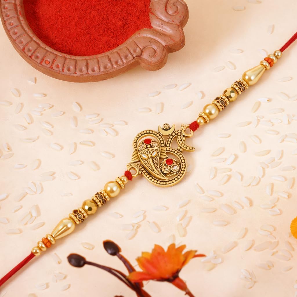Riddhika Ventures Brother Rakhi with Greeting Card | Rakhi Gifts for Brother. Sister. Bhaiya. Bhabhi for Indian Raksha Bandhan Festival (K15)