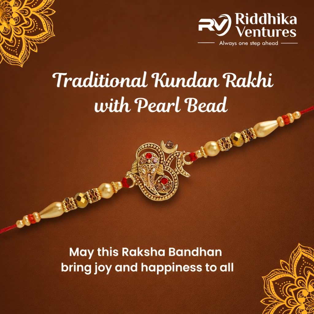 Riddhika Ventures Brother Rakhi with Greeting Card | Rakhi Gifts for Brother. Sister. Bhaiya. Bhabhi for Indian Raksha Bandhan Festival (K15)