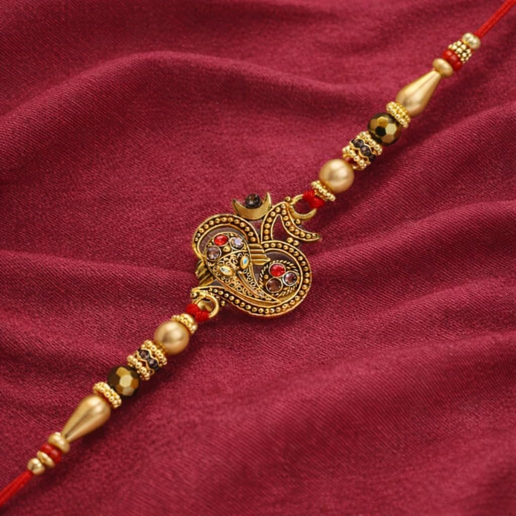 Riddhika Ventures Brother Rakhi with Greeting Card | Rakhi Gifts for Brother. Sister. Bhaiya. Bhabhi for Indian Raksha Bandhan Festival (K15)