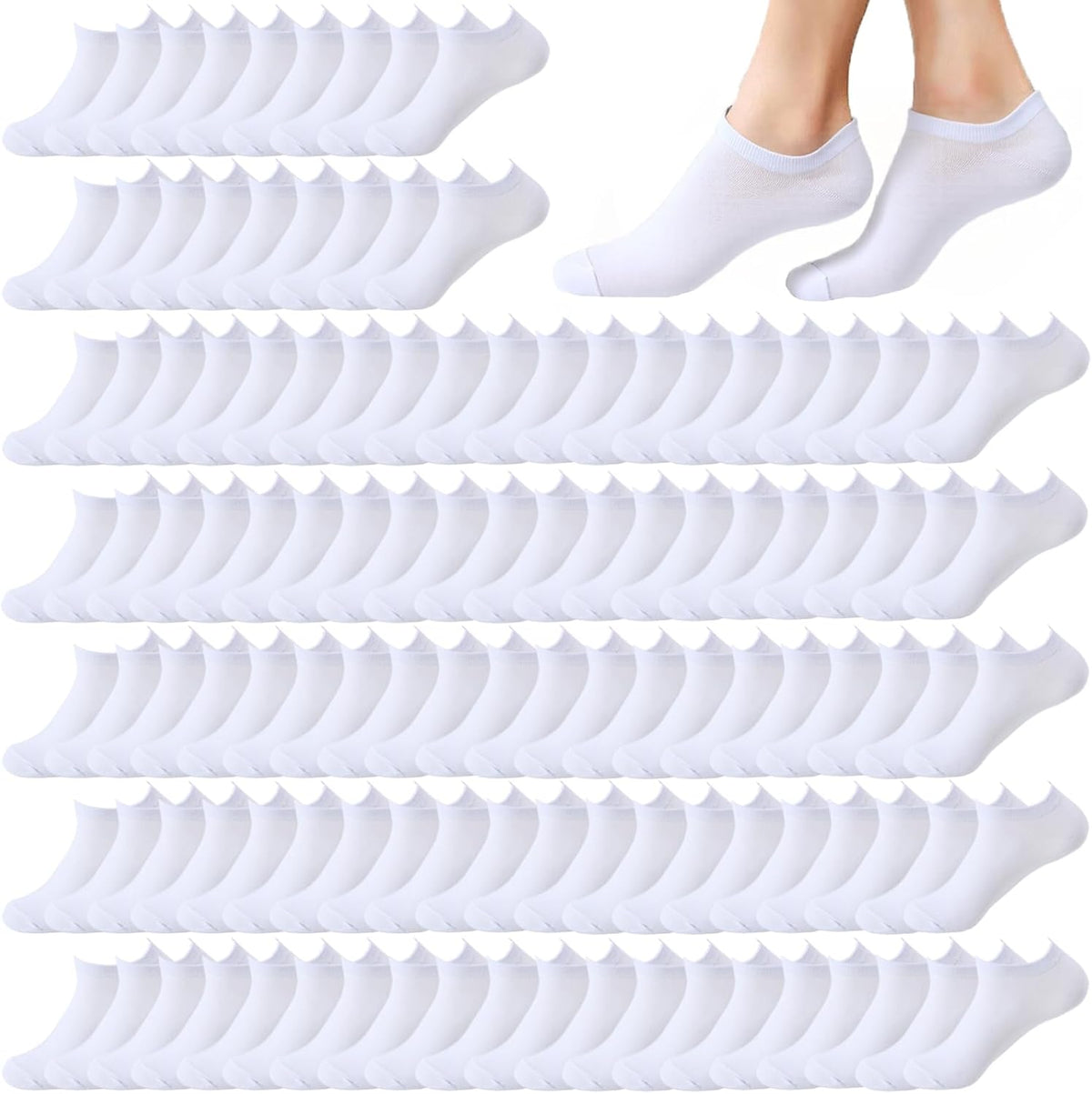 Looknniy 20 Pairs Low Cut Ankle Socks for Women No Show Casual Socks Breathable Athletic Socks Bulk for Sport