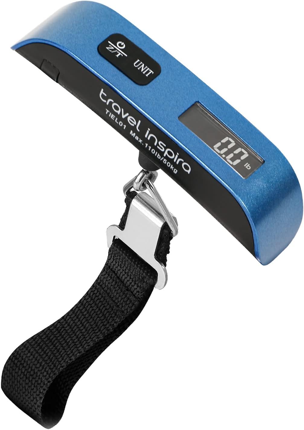 Amazon.com | travel inspira Luggage Scale Digital Suitcase Weight Scale for Travel | Blue Backlight. Rubber Paint Handle. Tare & Data Lock. Auto-Off. Battery Included. 110 Pounds. Travel Essentials | Luggage Scales