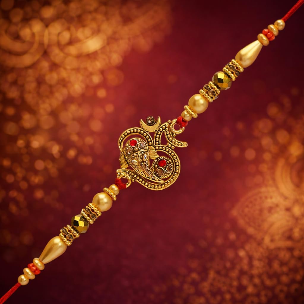 Riddhika Ventures Brother Rakhi with Greeting Card | Rakhi Gifts for Brother. Sister. Bhaiya. Bhabhi for Indian Raksha Bandhan Festival (K15)