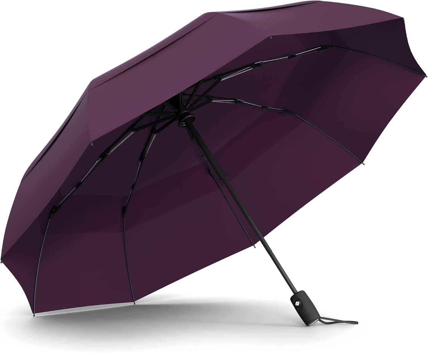 TUMELLA Strongest Windproof Travel Umbrella (Compact. 100MPH Wind-Tested) | Light. Portable. One-Handed Use. Automatic Folding Rain Umbrella. Durable. Premium Grip. Fits Car & Backpack