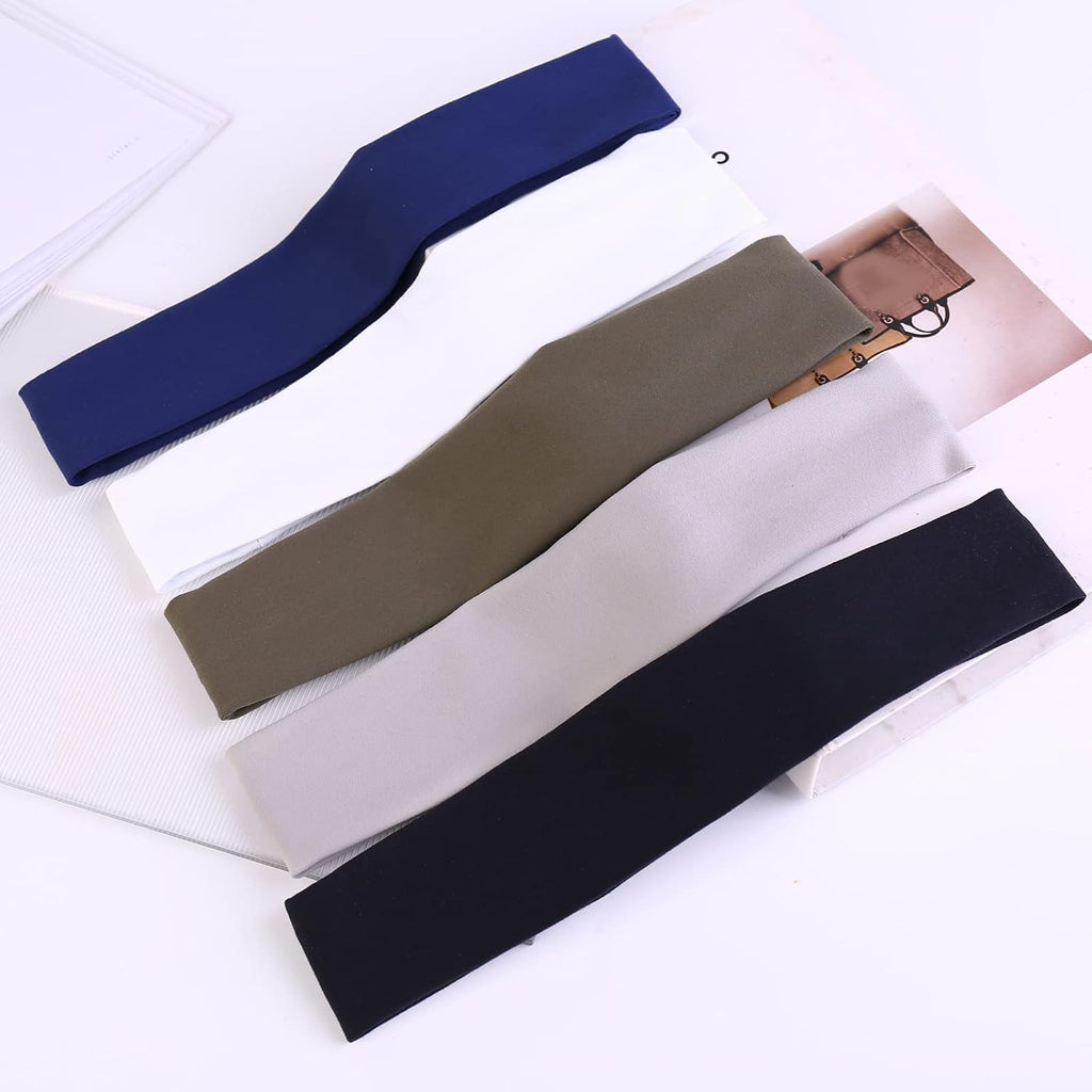 Pilamor Sports Headbands for Men 5 Pack.Sweatbands for Men Workout.Running | Moisture Wicking.Absorbing Sweat Headbands Stay in Place .Hairbands for Women and Men Gym.Cycling.Football.Yoga
