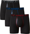 Hanes Mens Total Support Pouch Pack. X-temp Cooling. Anti-chafing. Moisture-wicking Underwear. Trunks Available Boxer Briefs. Regular Leg - Black. Large US at Amazon Men's Clothing store