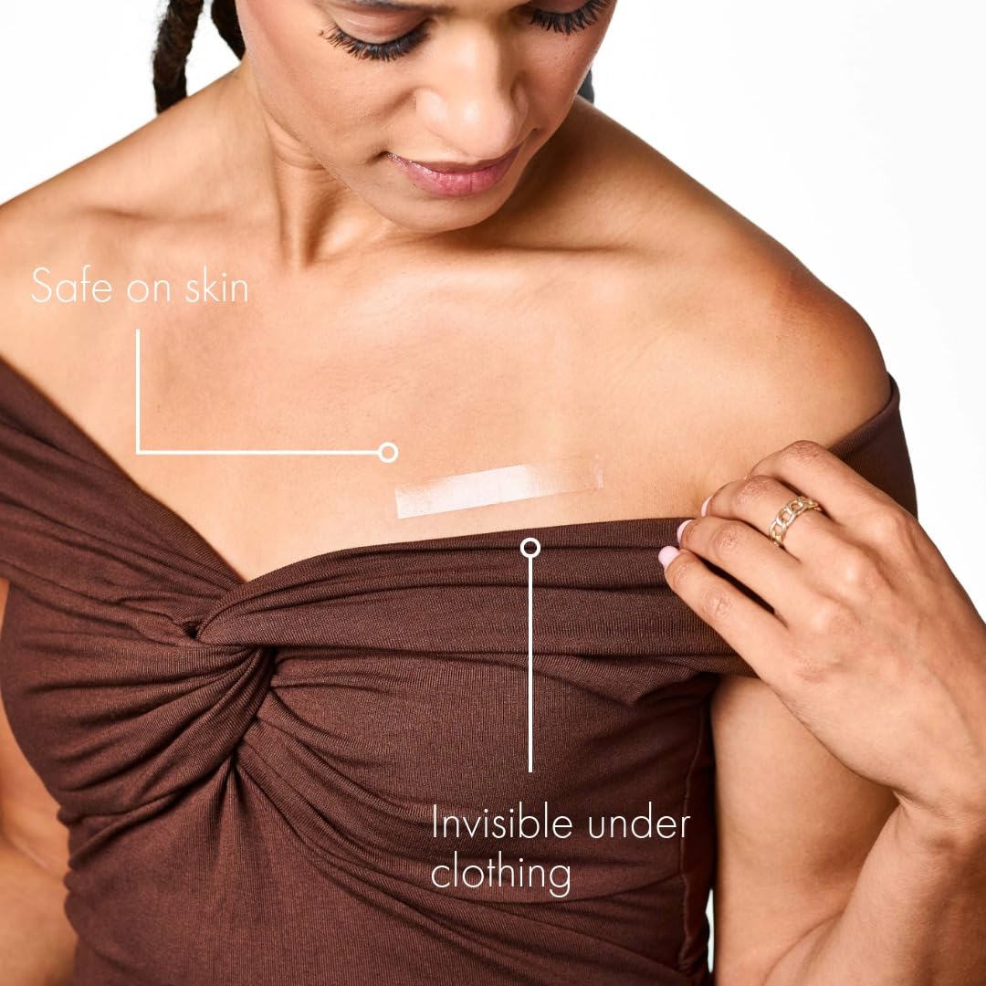 Fearless Tape Double Sided Clothing & Body Tape. 50 Strips | 50 Clear Strips - Ready for Weddings. Proms. and Everyday Outfit Fixes