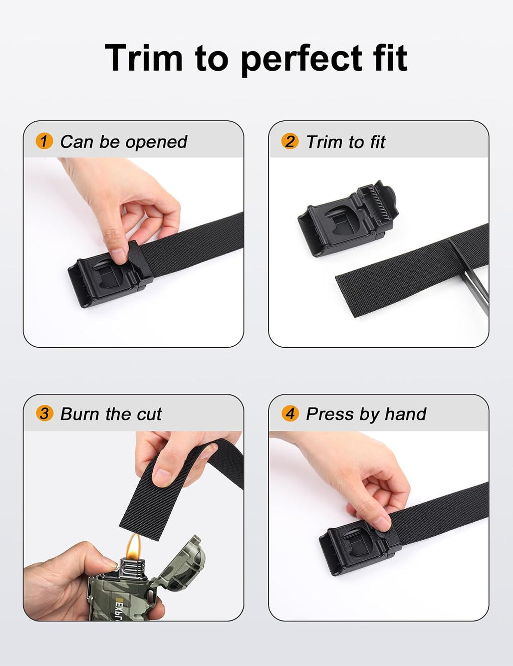 JUKMO Men's Stretch Tactical Belt. 1.5 Elastic Nylon Web with Flip Buckle | Quick Release Belt for Military Work Rigger Hiking at Amazon Men's Clothing store