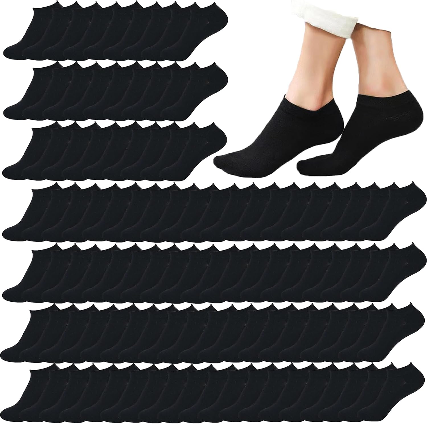 Looknniy 20 Pairs Low Cut Ankle Socks for Women No Show Casual Socks Breathable Athletic Socks Bulk for Sport