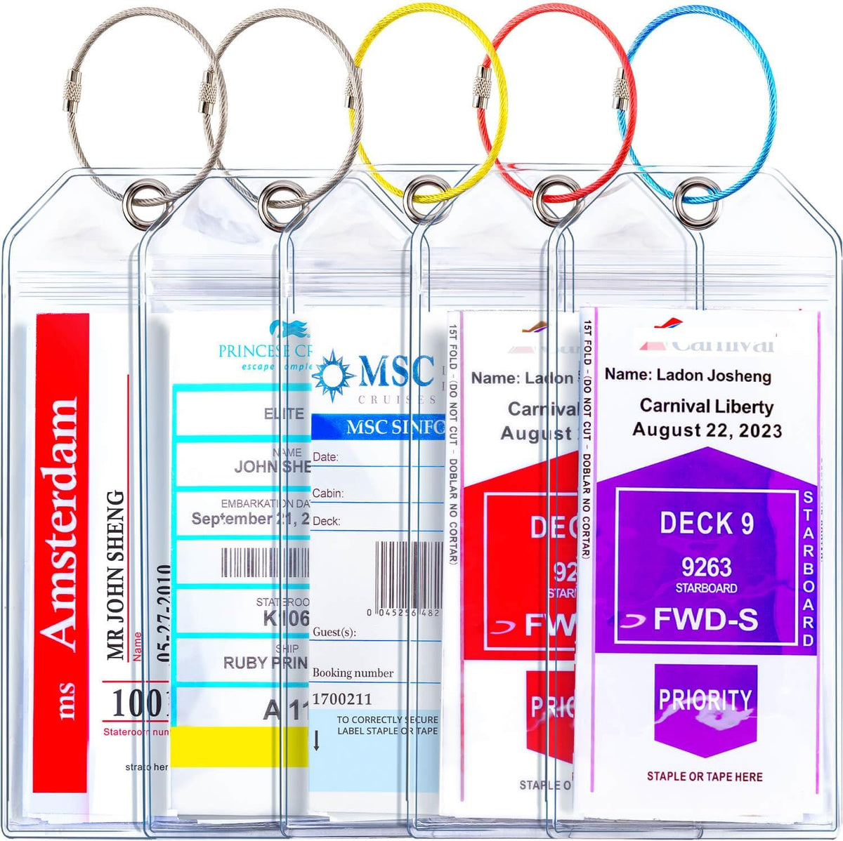 Amazon.com | Cruise Ship Essentials for Carnival. Princess. NCL. MSC by JOLLYANTS. Cruise Luggage Tag Holders. Cruise Must Haves Waterproof & Reusable | Luggage Tags