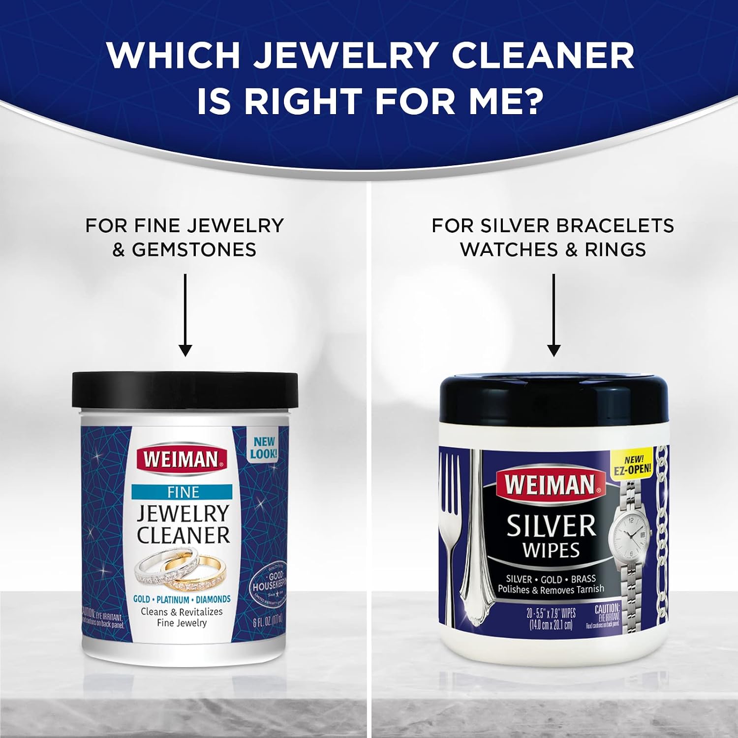 Weiman Fine Jewelry Cleaner Liquid with Cleaning Brush – Restores Shine & Brilliance to Gold. Platinum. Precious Gemstones & Diamond Jewelry. 6 Oz
