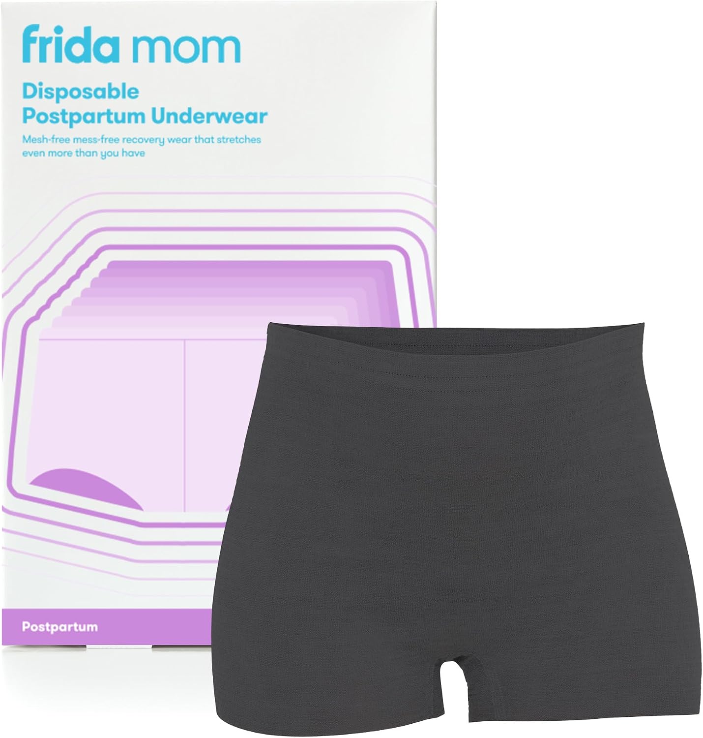 Frida Mom 8pc Postpartum Underwear. Disposable Boyshort Panties. Size M/L | Seamless with Stretch Support. New Mom Essentials. Hospital Bag Must Have. Size M/L (28-42in)