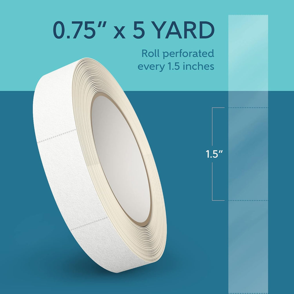 Fashion Clothing Tape Double Sided for Clothes. Fabric. Body. Dress | Clear Perforated Roll Cut to Any Length for Hem. Bra Strap. Neckline. Strong All Day Hold. No Residue. Waterproof for Women