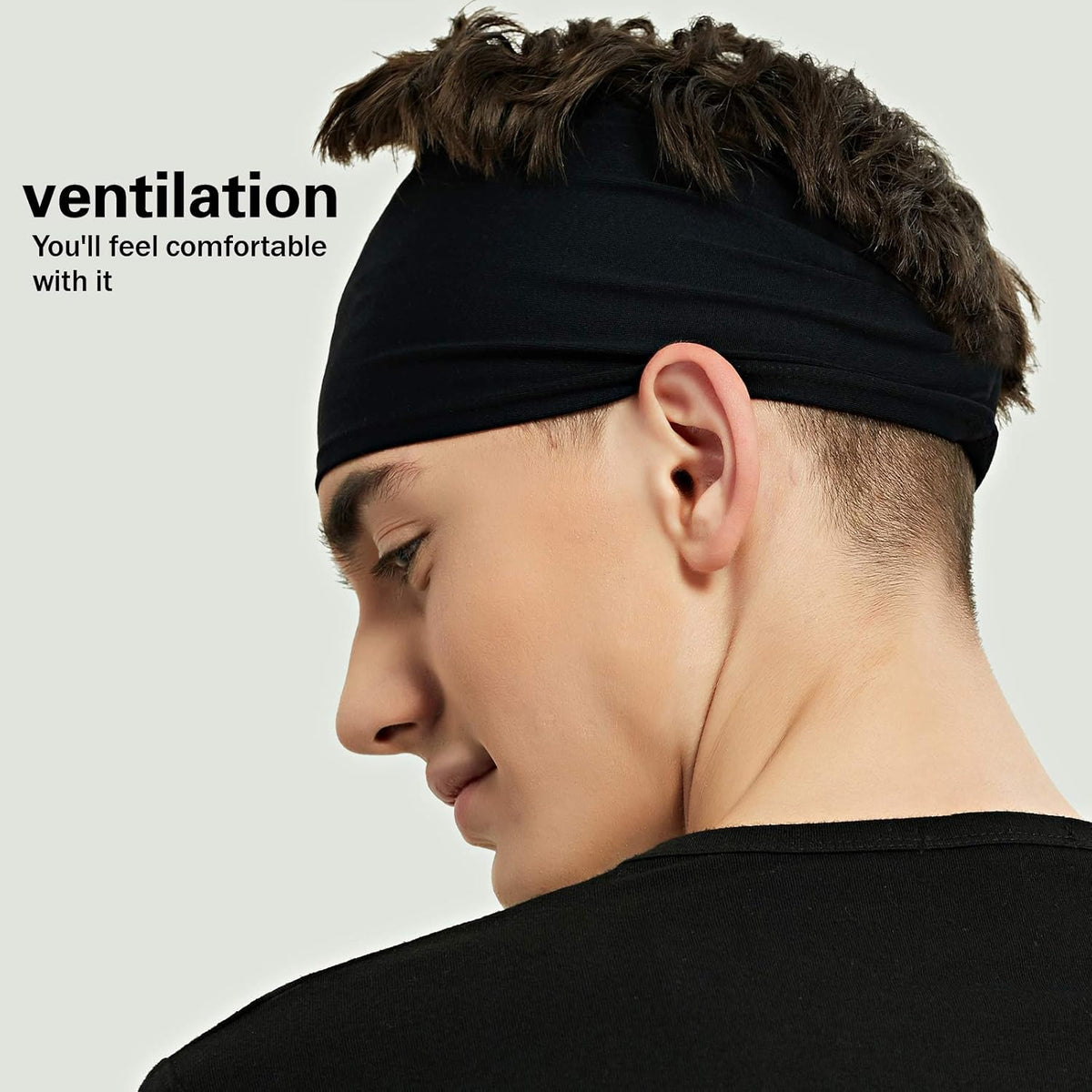 Pilamor Sports Headbands for Men 5 Pack.Sweatbands for Men Workout.Running | Moisture Wicking.Absorbing Sweat Headbands Stay in Place .Hairbands for Women and Men Gym.Cycling.Football.Yoga