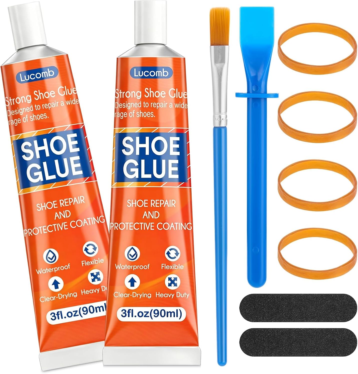 Shoe Glue Soles Repair| 180 ML Heavy Duty Clear Shoe Sole Repair Glue. Waterproof. High-Strength Adhesive. Dries in 24 Hrs| Strong Glue Shoe for Soles. Heels & Repair on Boots. Leather. Rubber. Canvas