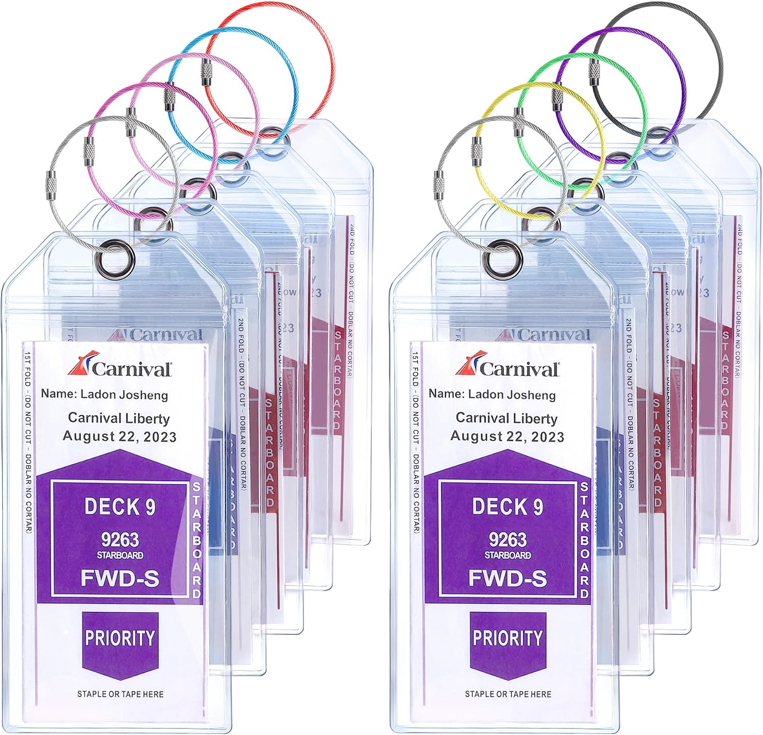 Amazon.com | Cruise Ship Essentials for Carnival. Princess. NCL. MSC by JOLLYANTS. Cruise Luggage Tag Holders. Cruise Must Haves Waterproof & Reusable | Luggage Tags