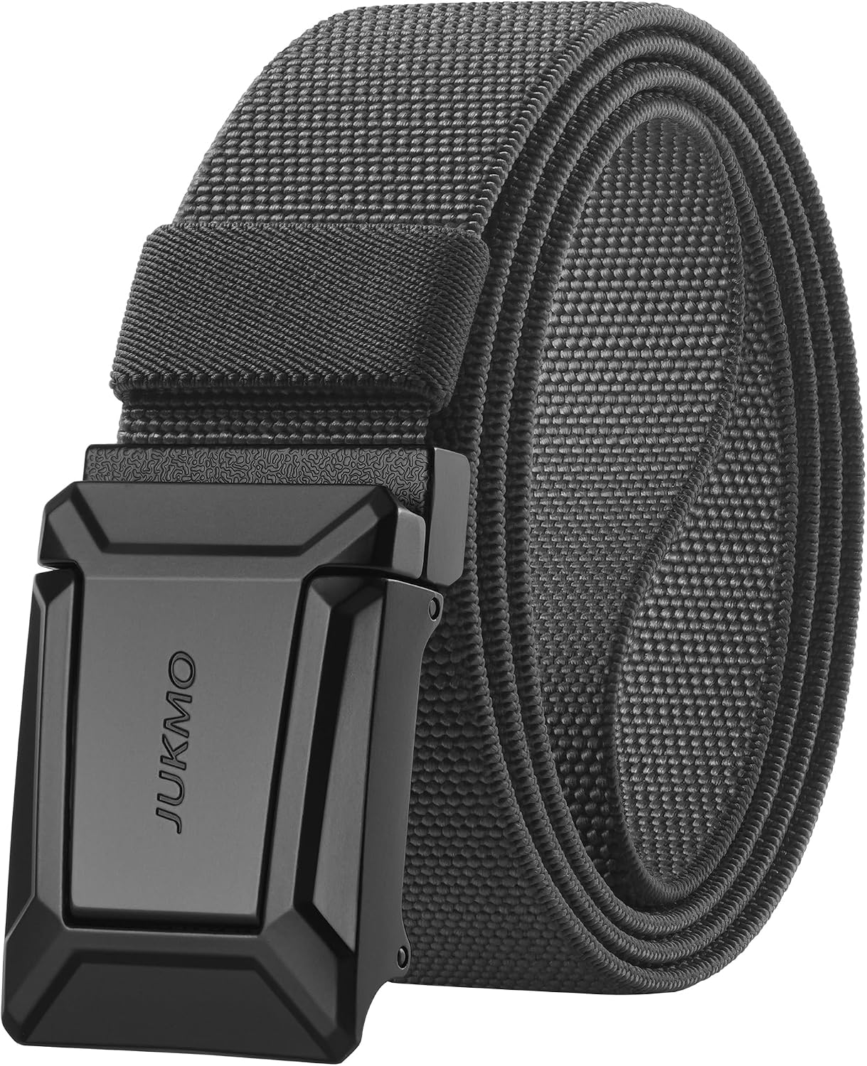 JUKMO Men's Stretch Tactical Belt. 1.5 Elastic Nylon Web with Flip Buckle | Quick Release Belt for Military Work Rigger Hiking at Amazon Men's Clothing store