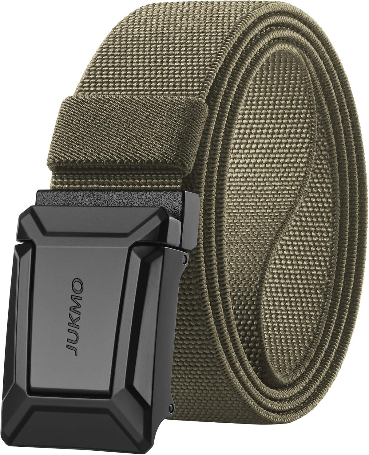 JUKMO Men's Stretch Tactical Belt. 1.5 Elastic Nylon Web with Flip Buckle | Quick Release Belt for Military Work Rigger Hiking at Amazon Men's Clothing store