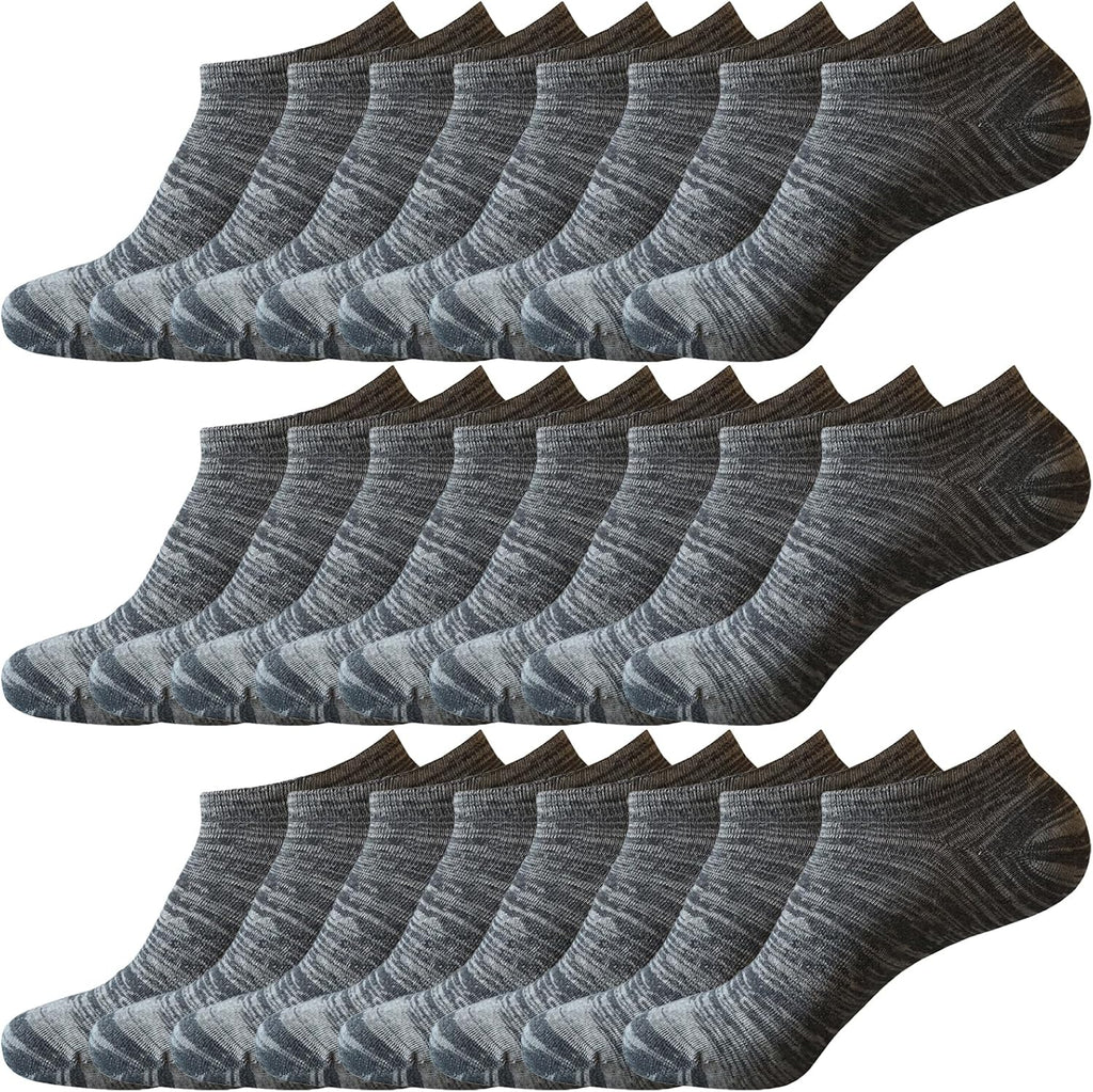 Looknniy 20 Pairs Low Cut Ankle Socks for Women No Show Casual Socks Breathable Athletic Socks Bulk for Sport