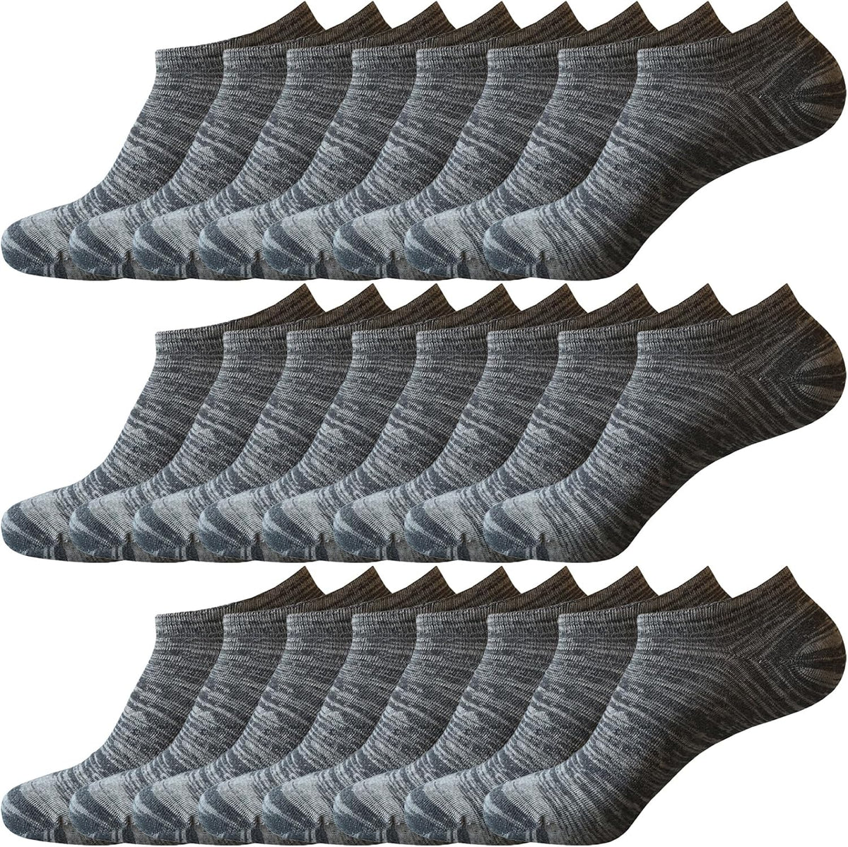 Looknniy 20 Pairs Low Cut Ankle Socks for Women No Show Casual Socks Breathable Athletic Socks Bulk for Sport