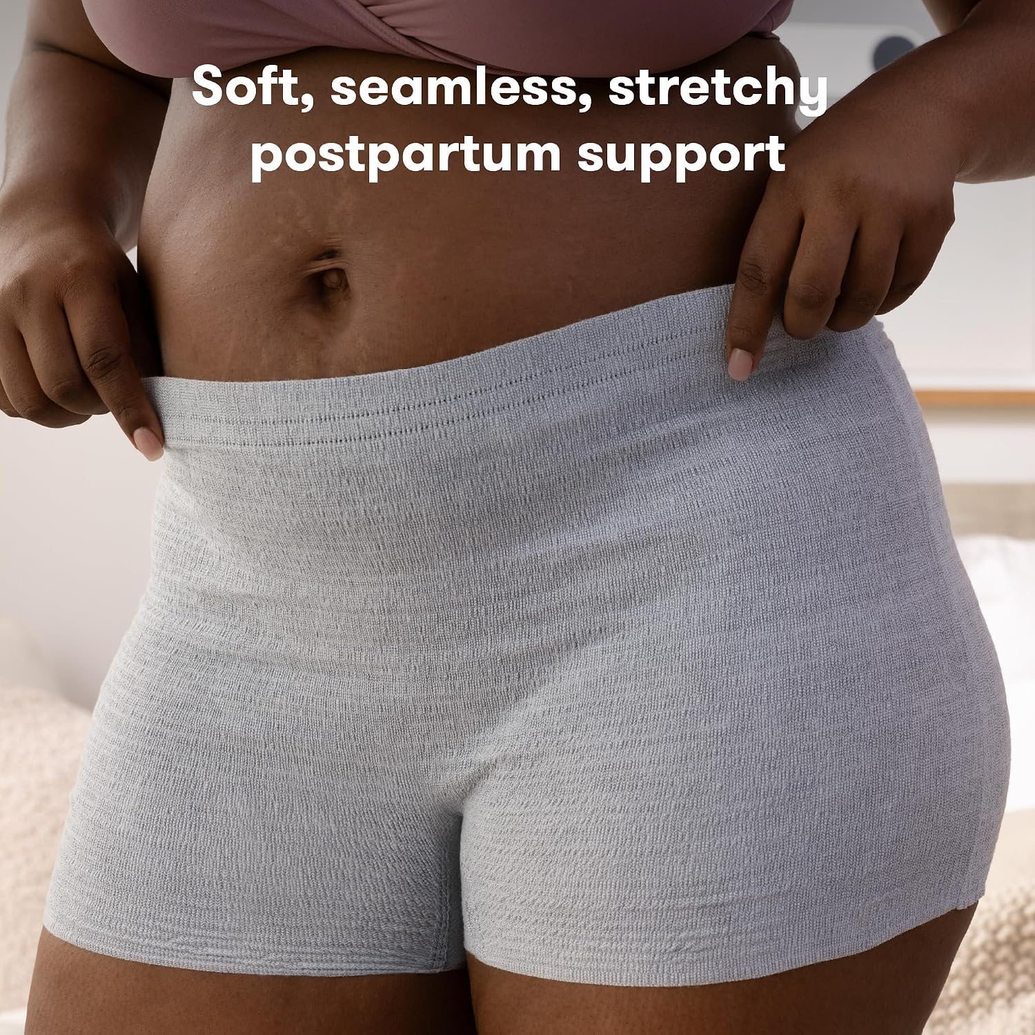 Frida Mom 8pc Postpartum Underwear. Disposable Boyshort Panties. Size M/L | Seamless with Stretch Support. New Mom Essentials. Hospital Bag Must Have. Size M/L (28-42in)